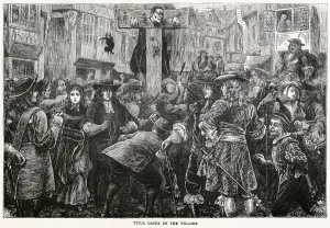 Titus Oates in the Pillory, Westminster Hall Print