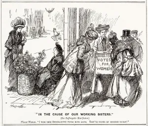Suffragettes In Action Prints: Flower Woman : I wish them Sufferajettes would move along