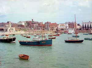 English Coastal Scene Prints: The harbour, Margate