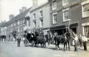 Vintage Mail Coach Print, Stony Stratford High Street, 1907