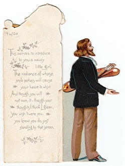 New Year card in the shape of a folding screen New Year card in the shape of a folding screen