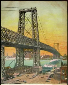 Williamsburg Bridge Print - East River New York