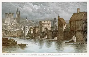 Historic Bridges UK Prints: Newcastle Bridge - Old