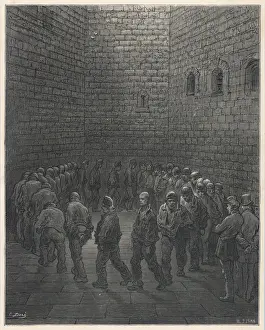 19th Century Prison Life Prints: Newgate Prison / Dore
