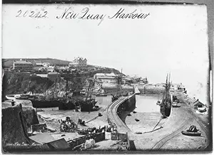 British Harbour Scenes Prints: Newquay Docks