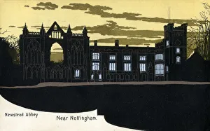 Newstead Abbey near Nottingham. Date: circa 1909 Newstead Abbey near Nottingham. Date: circa 1909