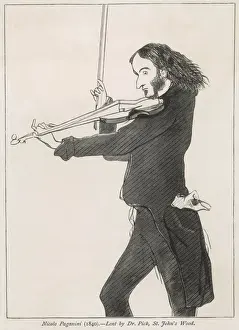 Niccolo Paganini Print, 1840 Portrait