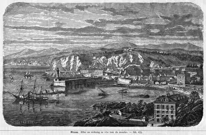 Vintage Steamer Ship Prints: Nice, the Harbour