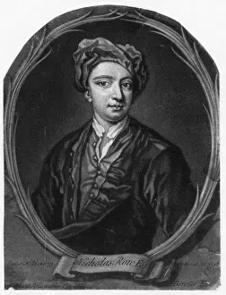 Nicholas Rowe Print - Playwright and Poet Laureate 1674-1718