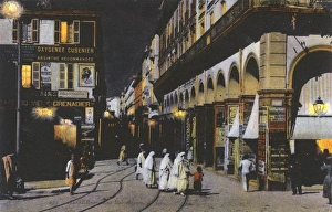 Night scene in Rue Bab-Azoun, Algiers, Algeria Night scene in Rue Bab-Azoun, Algiers, Algeria