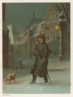19th Century Street Scene Prints: Night Watchman