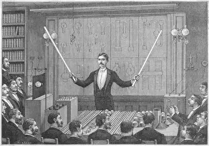 Nikola Tesla Prints: Nikola Tesla Print: 1892 Lecture on Alternating High-Frequency Current