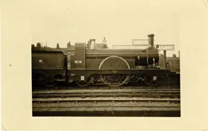 Prints of No.6 Stirling Single Steam Engine 2-2-2 - Build 1868, The Railway Station, Lincoln, Lincolnshire, England. Great Northern Railway. Date: 1900s Lincoln Prints: Lincoln Railway Station Print 1900s