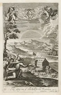 Rainbow Prints: Noah and Family Disembark from the Ark Print
