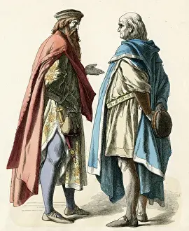 14th Century Upper Class Clothing Print