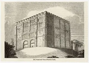 Historic Castles UK Prints: Norwich Castle / C1845