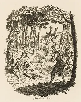 A Lithograph Print of The Nose by the Brothers Grimm