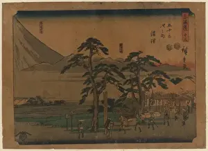 Numazu Station on the Tokaido Road Print, 1848-1854