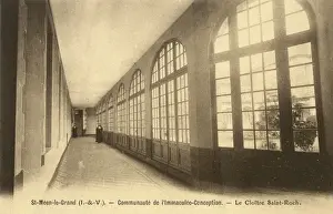 Print of Nuns in a Convent at Saint-Meen, circa 1900