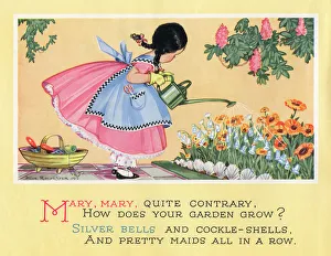 The nursery rhyme, Mary, Mary, quite contrary The nursery rhyme, Mary, Mary, quite contrary