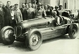 Nuvolari in bimotore Alfa-Romeo at Tripoli Grand Prix Nuvolari in bimotore Alfa-Romeo at Tripoli Grand Prix