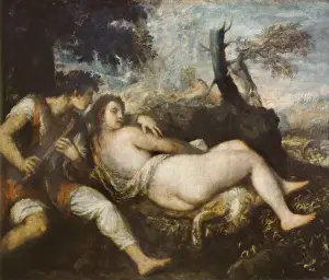 Historical Fine Art Prints: Nymph and Shepherd