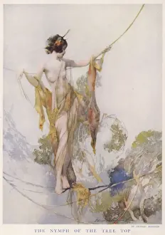 The Nymph of the Tree Top Print - Diaphanous Forest Scene