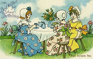 Florence Hardy Artwork Prints: Five o clock tea