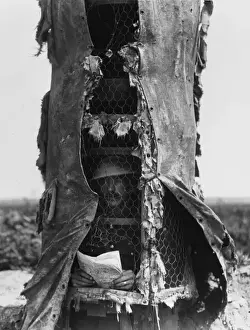 Western Front France Prints: Observation post 1918