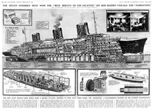 The ocean liner Normandie by G. H. Davis The ocean liner Normandie by G. H. Davis