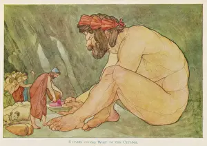 Ancient Greek Art Prints: Odysseus & the Cyclops
