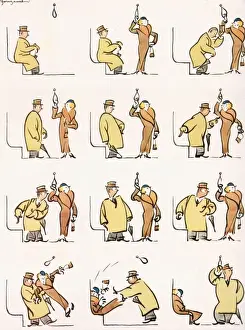 Vintage London Tube Scene Print: "Oh; but I insist!"