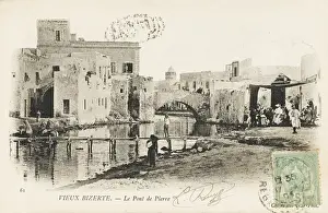 Prints of Old Bizerte, Tunisia - the Pont de Pierre Bizerte Prints: Old Bizerte, Tunisia - Pont de Pierre Print