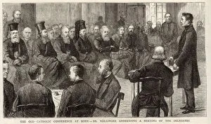 The Old Catholic conference at Bonn. Dr. Dollinger addressing a meeting of the delegates The Old Catholic conference at Bonn. Dr. Dollinger addressing a meeting of the delegates