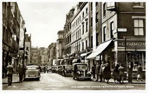Old Compton Street and Frith Street, Soho, London Old Compton Street and Frith Street, Soho, London