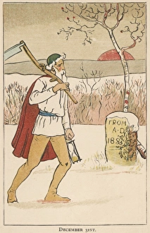 Old Father Time at the end of another year Old Father Time at the end of another year