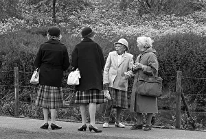 Four old ladies chat in Abbey Gardens, Bury St. Edmunds Four old ladies chat in Abbey Gardens, Bury St. Edmunds
