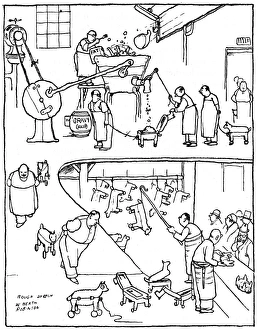 Old meat works, illustration by William Heath Robinson Old meat works, illustration by William Heath Robinson