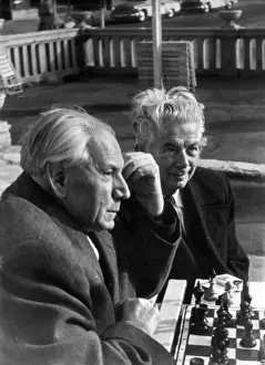 Old Men Playing Chess Print, Budapest, 1930s