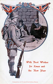 Two Old Men of Shush, Iran - WWI Xmas card Two Old Men of Shush, Iran - WWI Xmas card