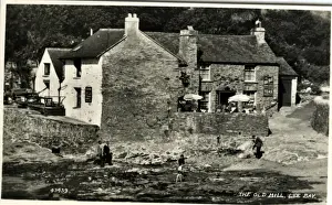 Prints of Old Mill, Lee Bay, Lee, near Ilfracombe, Devon, England. Date: 1930s Lee Prints: Old Mill, Lee Bay, Devon Print 1930s