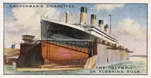 Titanic Sister Ship Prints: Olympic in Dock