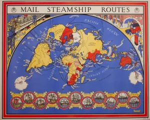 Antique World Map Prints: (insert)