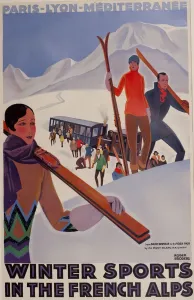 French Alps Winter Sports Prints: (insert)