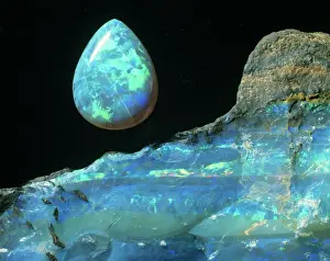 Polished Opal Gem with Baracoo River Opal Rock Print