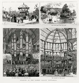 Opening of the Albert Palace in Battersea, London in 1885 Opening of the Albert Palace in Battersea, London in 1885