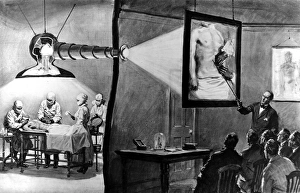 An operation screened live in a medical lecture An operation screened live in a medical lecture