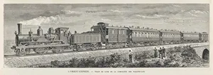 Orient Express train in a rural setting Orient Express train in a rural setting