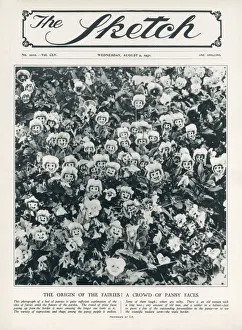 The Origin of the Fairies - A Crowd of Pansy Faces. Date: 1931 The Origin of the Fairies - A Crowd of Pansy Faces. Date: 1931