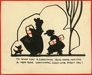 Original Artwork - Delivering Christmas presents Original Artwork - Delivering Christmas presents